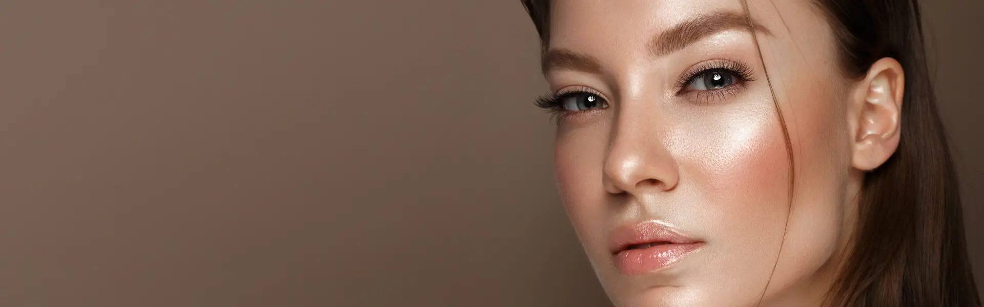 A close up of a woman's face.