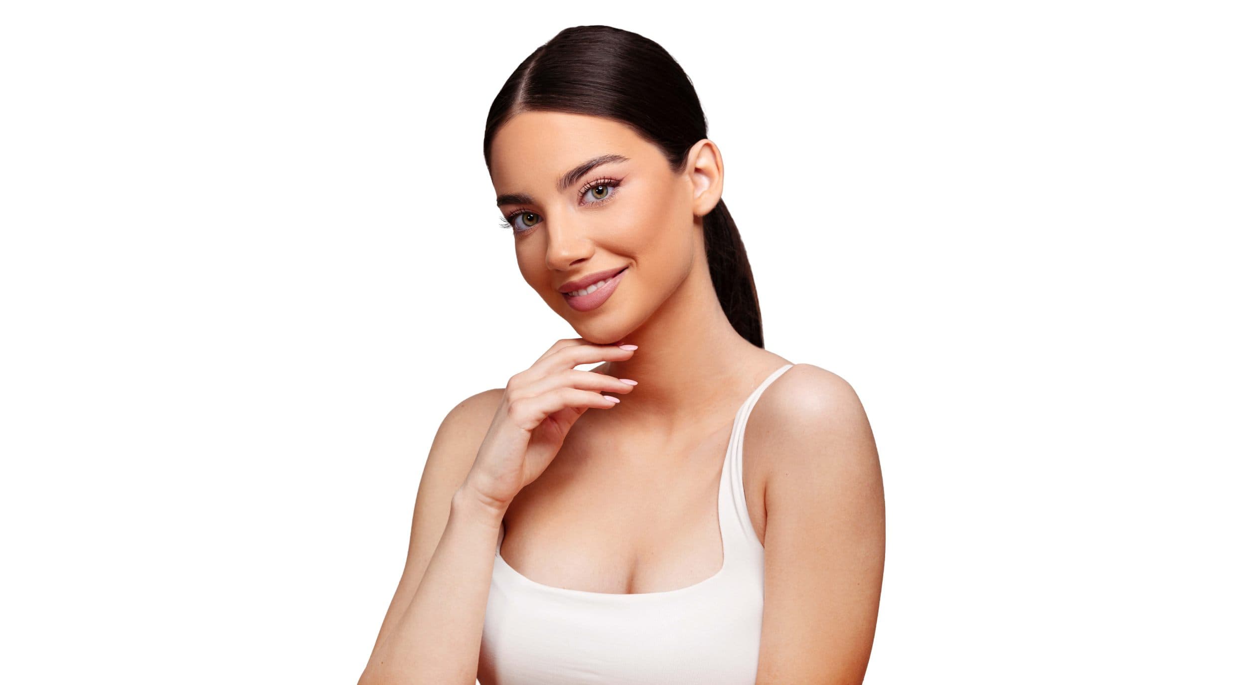 A 3d rendering of an older woman's face.