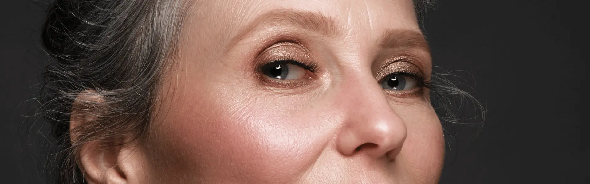 A 3d rendering of an older woman's face.